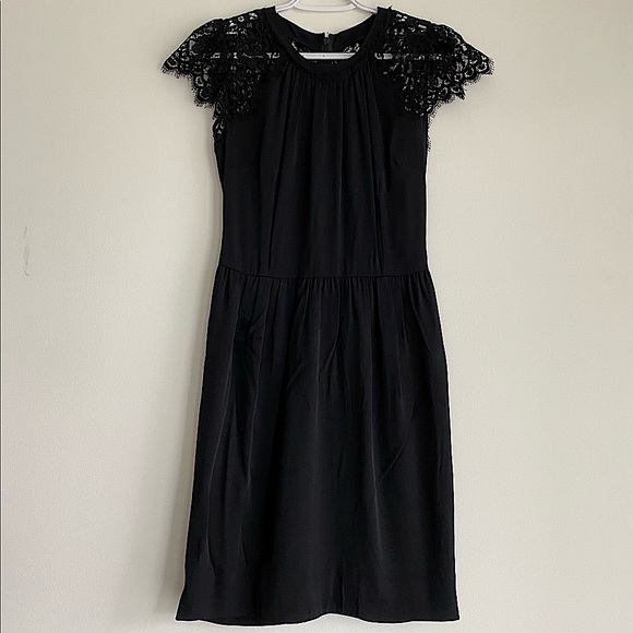 DOLCE & GABBANA Black Silk Lace Mini Dress - Picture 3 of 7